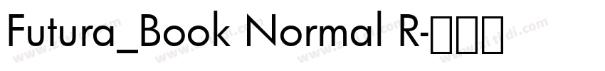 Futura_Book Normal R字体转换